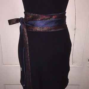Handmade Joseph Abboud Blue & Red Tie Belt One Size